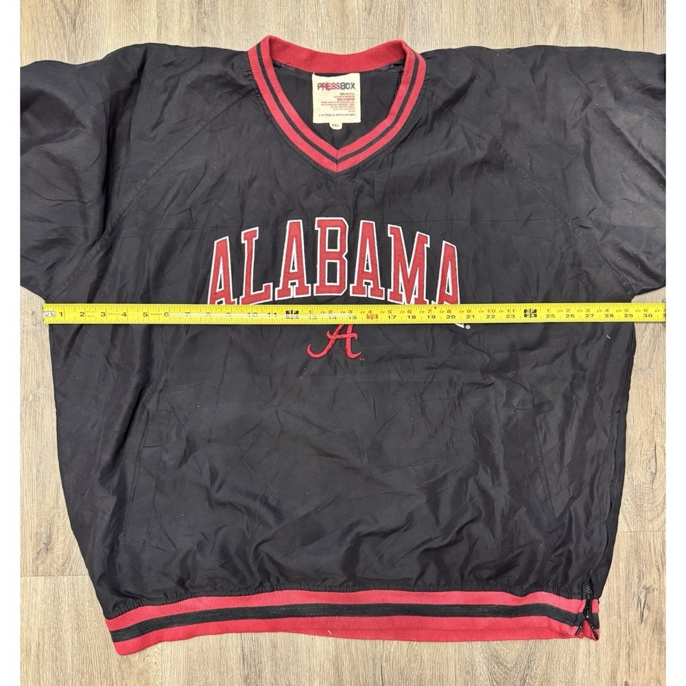 Vintage Alabama Crimson Tide Press Box Pullover Jacket XXL Black - Picture 4 of 5
